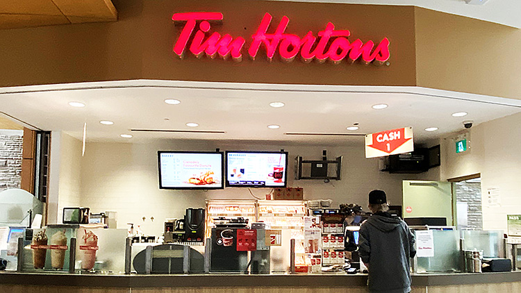 Photo of Tim Hortons in McMaster University Student Center